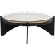Adora 48 X 18 inch Clear / Black Coffee Table, Large